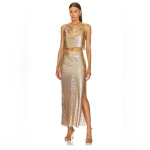 Lovers and friends Sascha Maxi Skirt in Gold